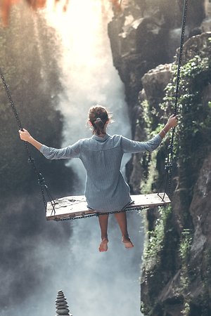 Home. Child on swing